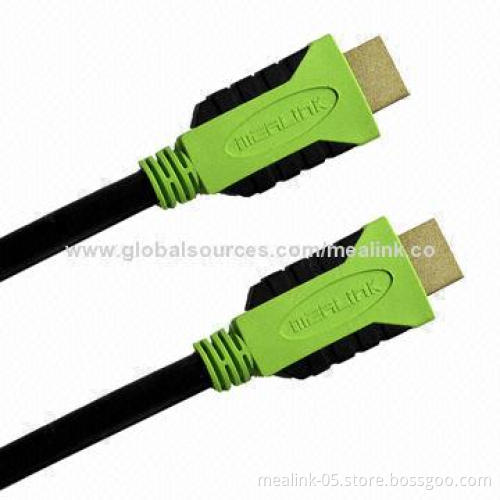 HDMI Cables with 24K Gold-plated Connector, RoHS, CE and FCC Marks